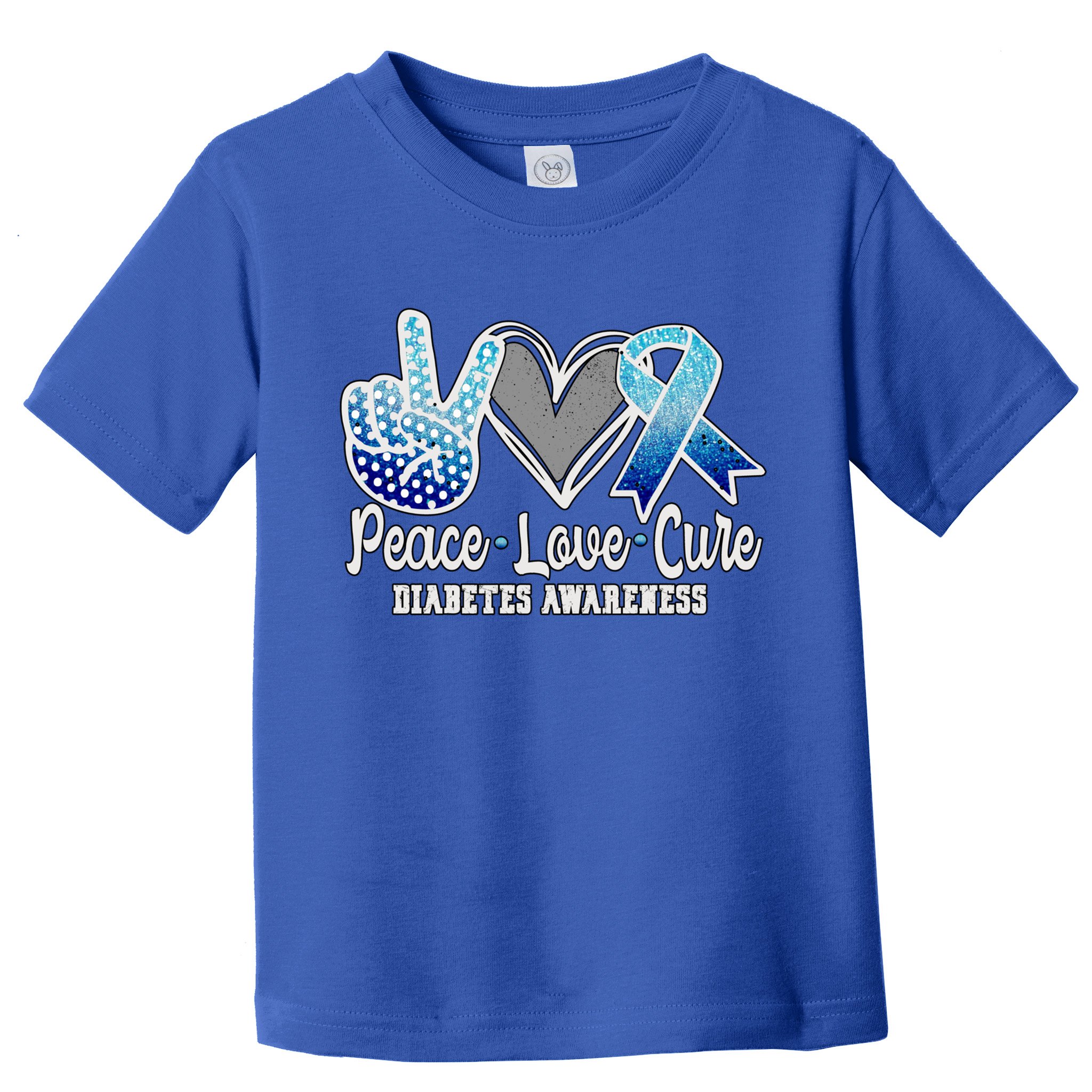 Peace Love Cure Diabetes Awareness Cool Gift Toddler T-Shirt