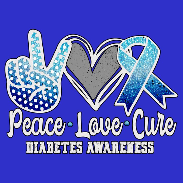 Peace Love Cure Diabetes Awareness Cool Gift Kids T-Shirt