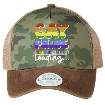 Pride Loading Cute Lgbtq Rainbow Flag Lgbt Gift Great Gift Legacy Tie Dye Trucker Hat