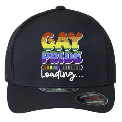 Pride Loading Cute Lgbtq Rainbow Flag Lgbt Gift Great Gift Flexfit Unipanel Trucker Cap