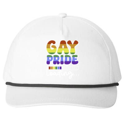 Pride Loading Cute Lgbtq Rainbow Flag Lgbt Gift Great Gift Snapback Five-Panel Rope Hat