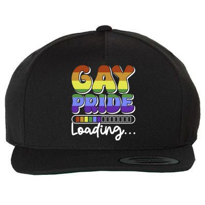 Pride Loading Cute Lgbtq Rainbow Flag Lgbt Gift Great Gift Wool Snapback Cap