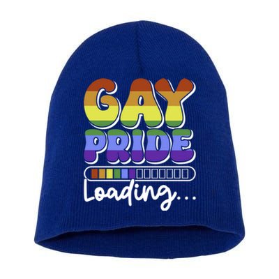 Pride Loading Cute Lgbtq Rainbow Flag Lgbt Gift Great Gift Short Acrylic Beanie