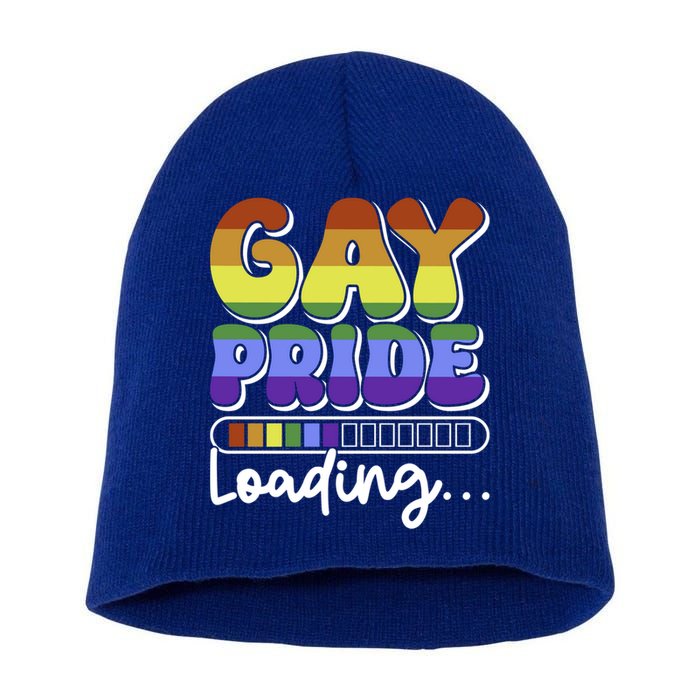 Pride Loading Cute Lgbtq Rainbow Flag Lgbt Gift Great Gift Short Acrylic Beanie