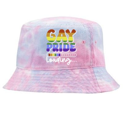 Pride Loading Cute Lgbtq Rainbow Flag Lgbt Gift Great Gift Tie-Dyed Bucket Hat