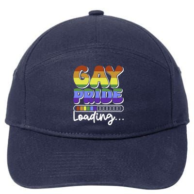 Pride Loading Cute Lgbtq Rainbow Flag Lgbt Gift Great Gift 7-Panel Snapback Hat