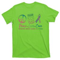 Peace Love Cure Metastatic Breast Cancer Awareness T-Shirt