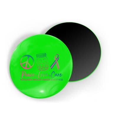 Peace Love Cure Metastatic Breast Cancer Awareness Magnet