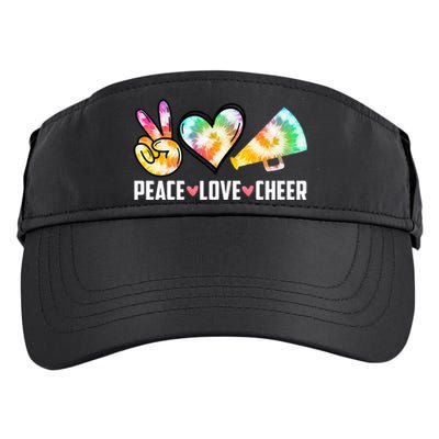 Peace Love Cheer Cheerleading Tie Dye Cheerleader Gift Adult Drive Performance Visor