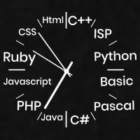 Programming Language Clock Computer Phyton Java Ruby C++ Ladies PosiCharge Tri-Blend Wicking Tank
