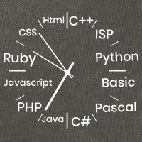 Programming Language Clock Computer Phyton Java Ruby C++ Cotton Canvas Backpack