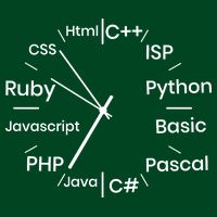 Programming Language Clock Computer Phyton Java Ruby C++ Long Sleeve Shirt