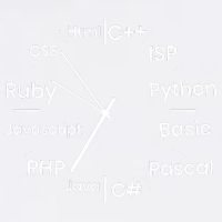 Programming Language Clock Computer Phyton Java Ruby C++ Garment-Dyed Sweatshirt