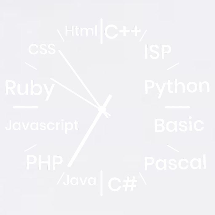 Programming Language Clock Computer Phyton Java Ruby C++ Garment-Dyed Sweatshirt