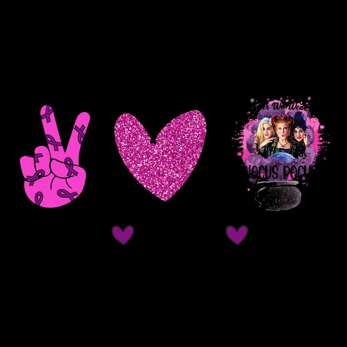 Peace Love Cure Halloween Breast Cancer Performance Shirt