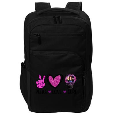 Peace Love Cure Halloween Breast Cancer Impact Tech Backpack