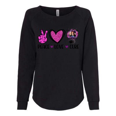 Peace Love Cure Halloween Breast Cancer Womens California Wash Sweatshirt