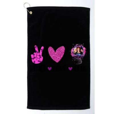 Peace Love Cure Halloween Breast Cancer Platinum Collection Golf Towel