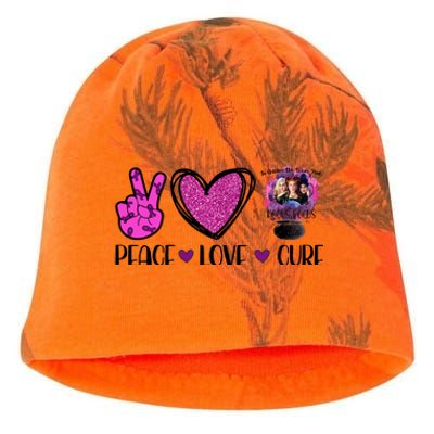 Peace Love Cure Halloween Breast Cancer Kati - Camo Knit Beanie