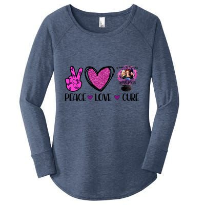 Peace Love Cure Halloween Breast Cancer Women's Perfect Tri Tunic Long Sleeve Shirt