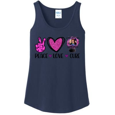 Peace Love Cure Halloween Breast Cancer Ladies Essential Tank