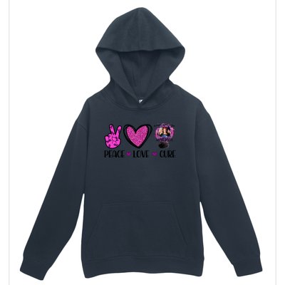 Peace Love Cure Halloween Breast Cancer Urban Pullover Hoodie