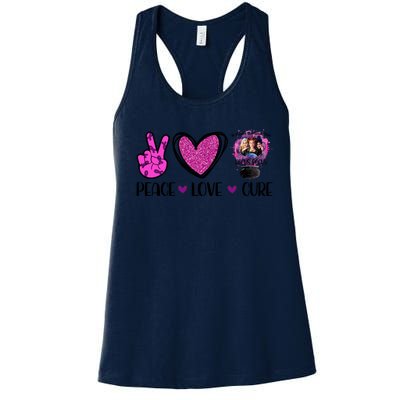 Peace Love Cure Halloween Breast Cancer Women's Racerback Tank