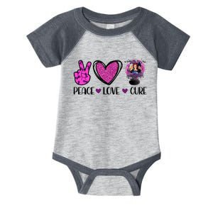 Peace Love Cure Halloween Breast Cancer Infant Baby Jersey Bodysuit