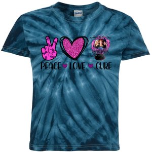 Peace Love Cure Halloween Breast Cancer Kids Tie-Dye T-Shirt