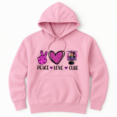 Peace Love Cure Halloween Breast Cancer Hoodie