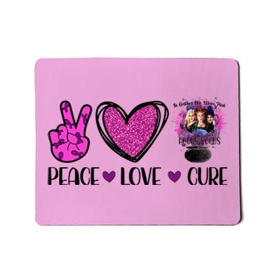 Peace Love Cure Halloween Breast Cancer Mousepad