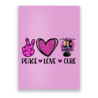 Peace Love Cure Halloween Breast Cancer Poster