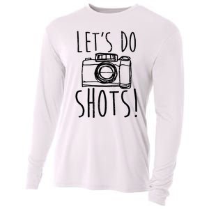 Photography Lets Do Shots Funny Camera Photographer Cooling Performance Long Sleeve Crew