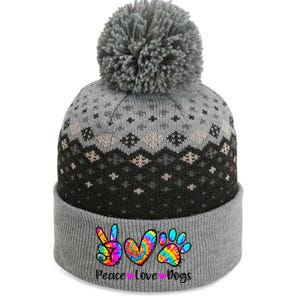 Peace Love Dogs Tie Dye Dog Paw Dog Mom Cute MotherS Day The Baniff Cuffed Pom Beanie