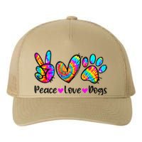 Peace Love Dogs Tie Dye Dog Paw Dog Mom Cute MotherS Day Yupoong Adult 5-Panel Trucker Hat