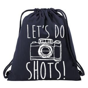 Photography Lets Do Shots Funny Camera Photographer Drawstring Bag