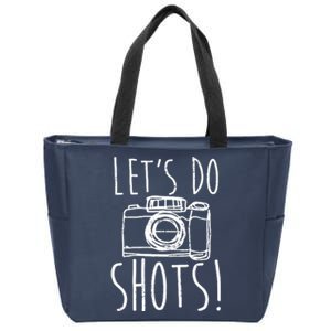 Photography Lets Do Shots Funny Camera Photographer Zip Tote Bag