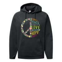 Peace Love Diversity Inclusion Equality Human Rights Performance Fleece Hoodie