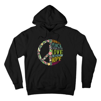 Peace Love Diversity Inclusion Equality Human Rights Hoodie