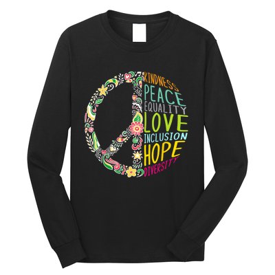 Peace Love Diversity Inclusion Equality Human Rights Long Sleeve Shirt