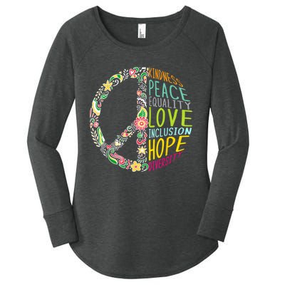 Peace Love Diversity Inclusion Equality Human Rights Women's Perfect Tri Tunic Long Sleeve Shirt