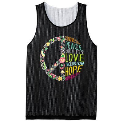 Peace Love Diversity Inclusion Equality Human Rights Mesh Reversible Basketball Jersey Tank