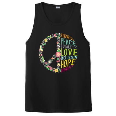 Peace Love Diversity Inclusion Equality Human Rights PosiCharge Competitor Tank