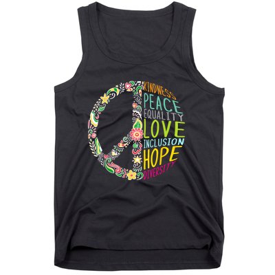 Peace Love Diversity Inclusion Equality Human Rights Tank Top