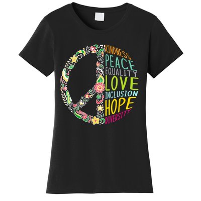 Peace Love Diversity Inclusion Equality Human Rights Women's T-Shirt