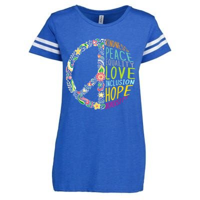 Peace Love Diversity Inclusion Equality Human Rights Enza Ladies Jersey Football T-Shirt