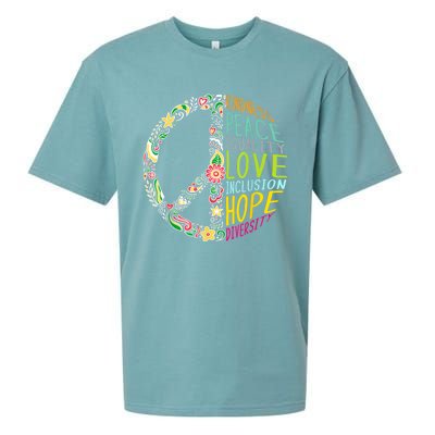 Peace Love Diversity Inclusion Equality Human Rights Sueded Cloud Jersey T-Shirt