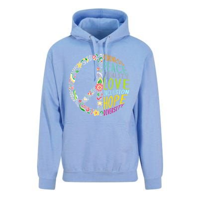 Peace Love Diversity Inclusion Equality Human Rights Unisex Surf Hoodie