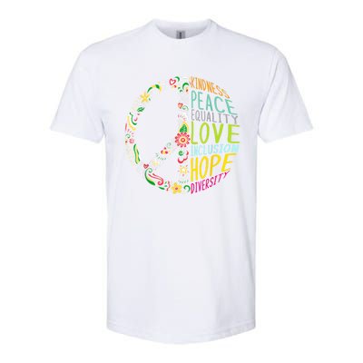 Peace Love Diversity Inclusion Equality Human Rights Softstyle CVC T-Shirt