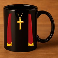Priest Lazy DIY Halloween Costume Minister Pastor Preacher 11oz C Handle Ceramic Mug